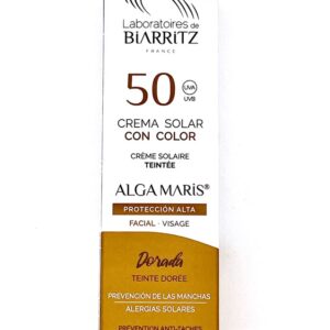 Crema Social Facial Color Dorado SPF50 (Alga Maris - Lab. Biarritz) 50ml.