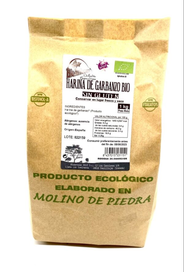 Harina de Garbanzo Bio sin Gluten 1 KG