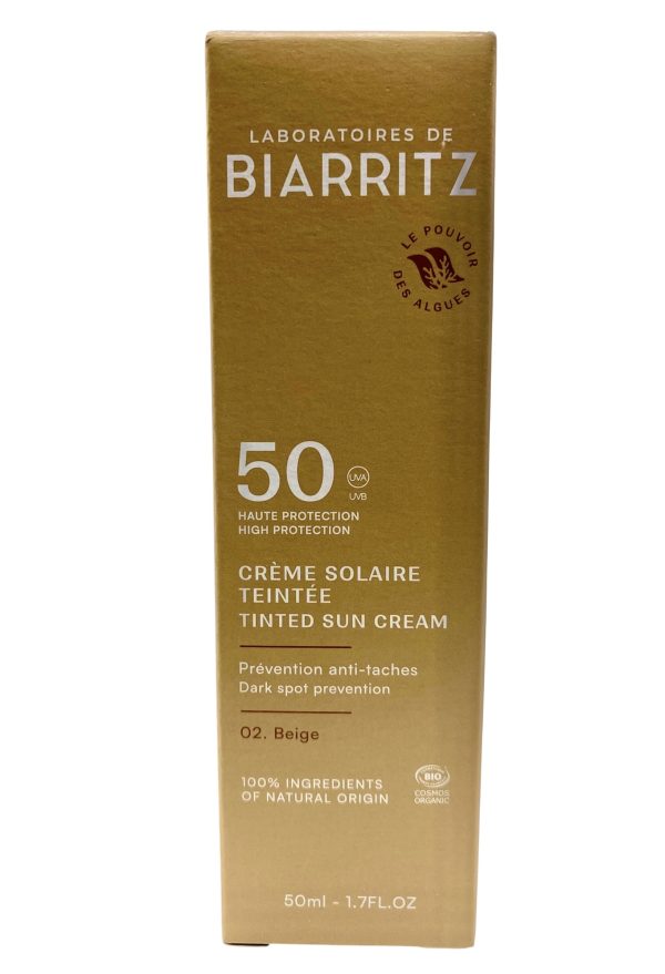 Crema Solar Facial Bio Color Beige SPF50, Alga Maris-Lab Biarritz