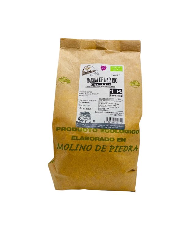 Harina de Maíz Bio Sin Gluten (1kg) Bioartesa